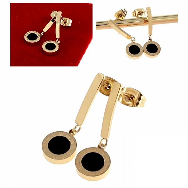 goldene Ohrringe aus Edelstahl