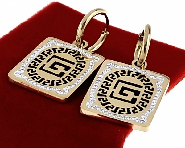 goldene Ohrringe aus Edelstahl