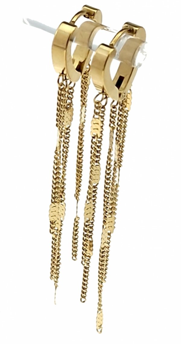 goldene Ohrringe aus Edelstahl