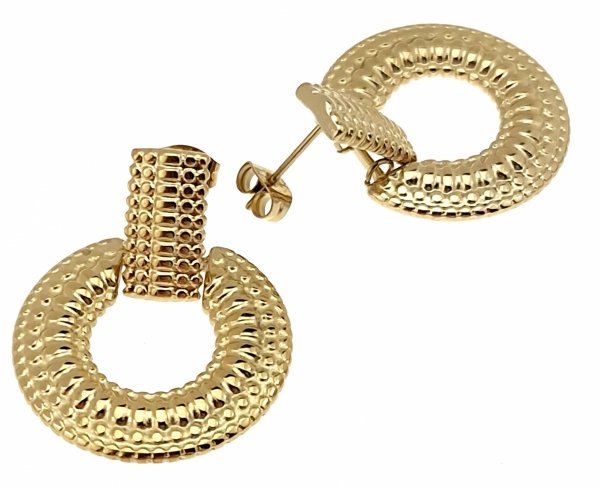 goldene Ohrringe aus Edelstahl