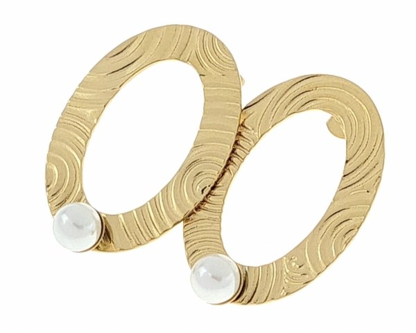 gold earrings made of stainless steel