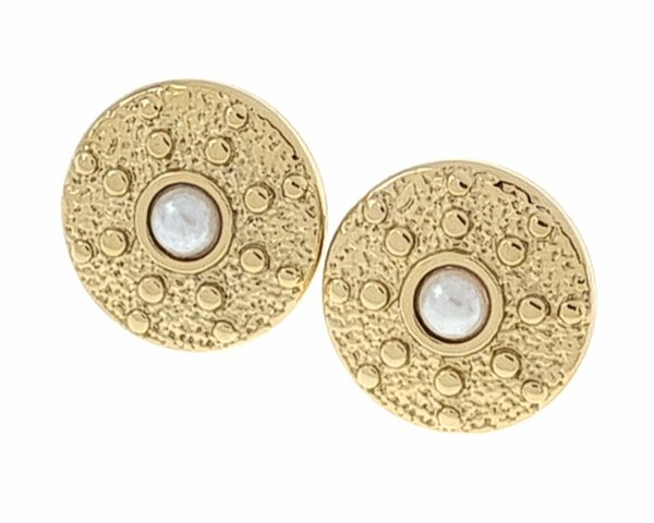 gold earrings made of stainless steel