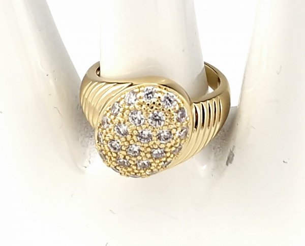 gold ring 18,60mm. gold-plated engagement xuping