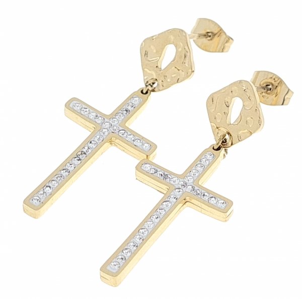 gold earrings made of stainless steel