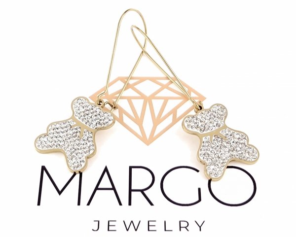gold earrings made of stainless steel