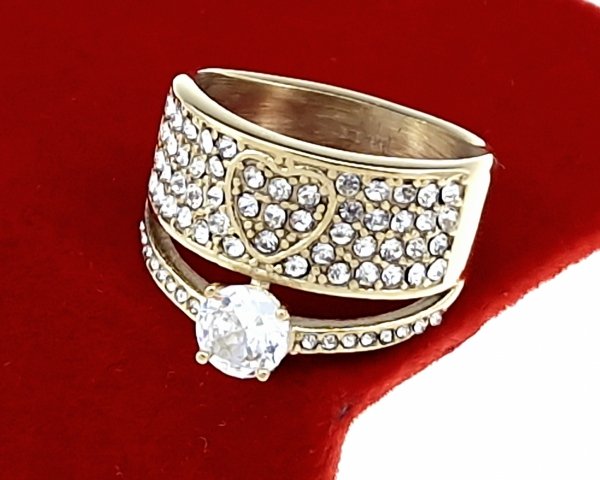 ring 19,00mm gold stainless steel