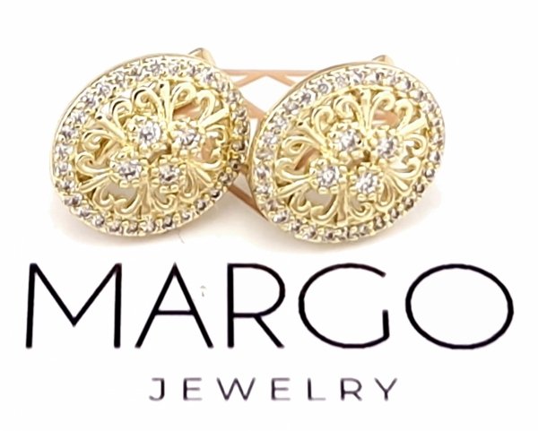 gold plated earrings with exclusive cubic zirconia