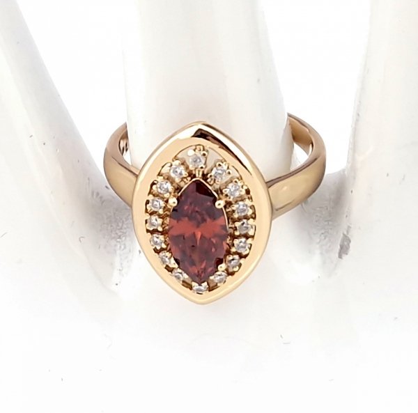 gold ring 18,60mm. gold-plated engagement xuping