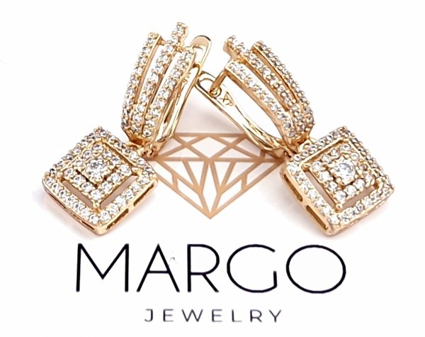 exclusive swarovski gold-plated earrings