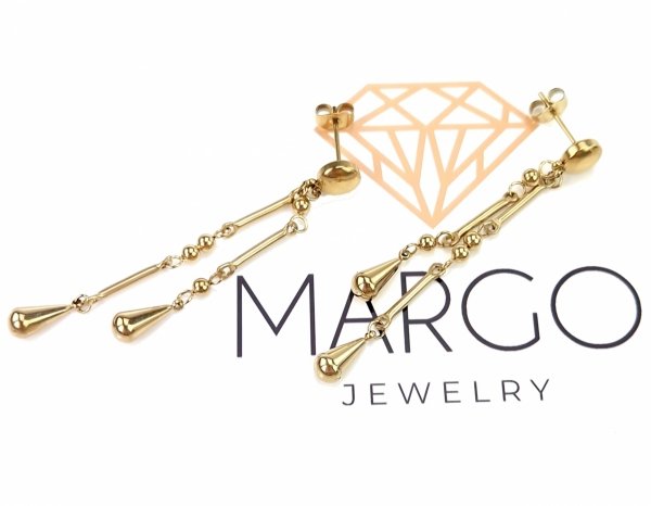 gold earrings made of stainless steel