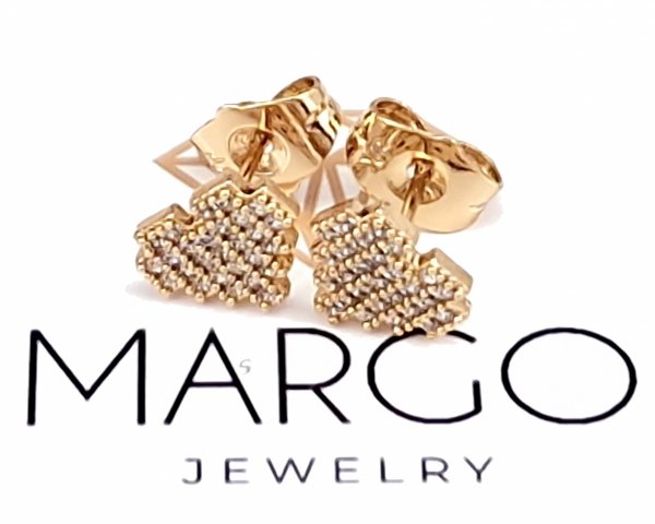 gold plated earrings with exclusive cubic zirconia