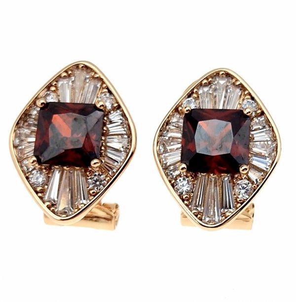 gold plated earrings with exclusive cubic zirconia