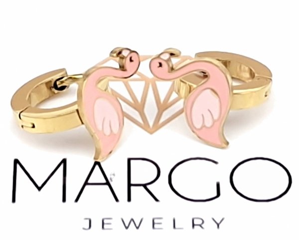 gold earrings made of stainless steel