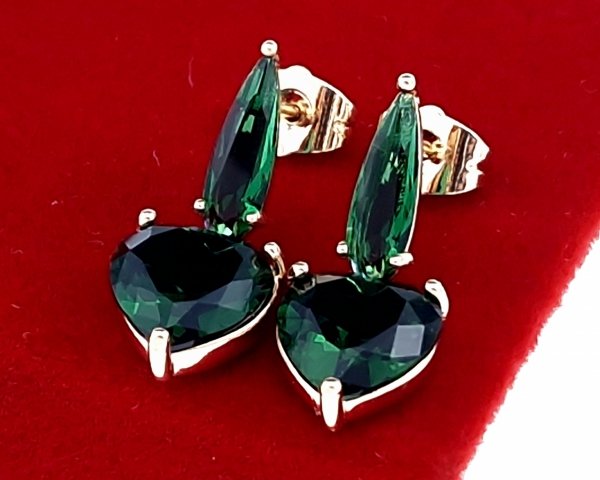 gold plated earrings with exclusive cubic zirconia