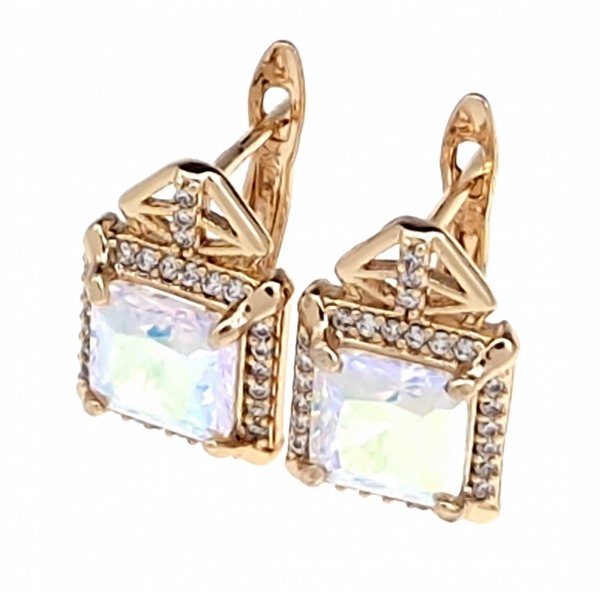 exclusive swarovski gold-plated earrings