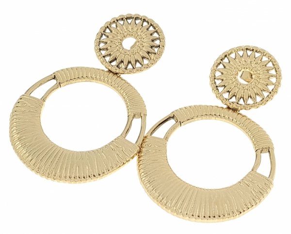 gold earrings made of stainless steel