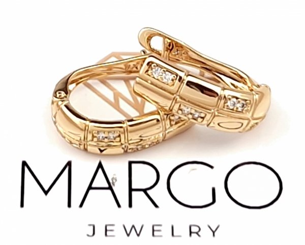 gold plated earrings with exclusive cubic zirconia