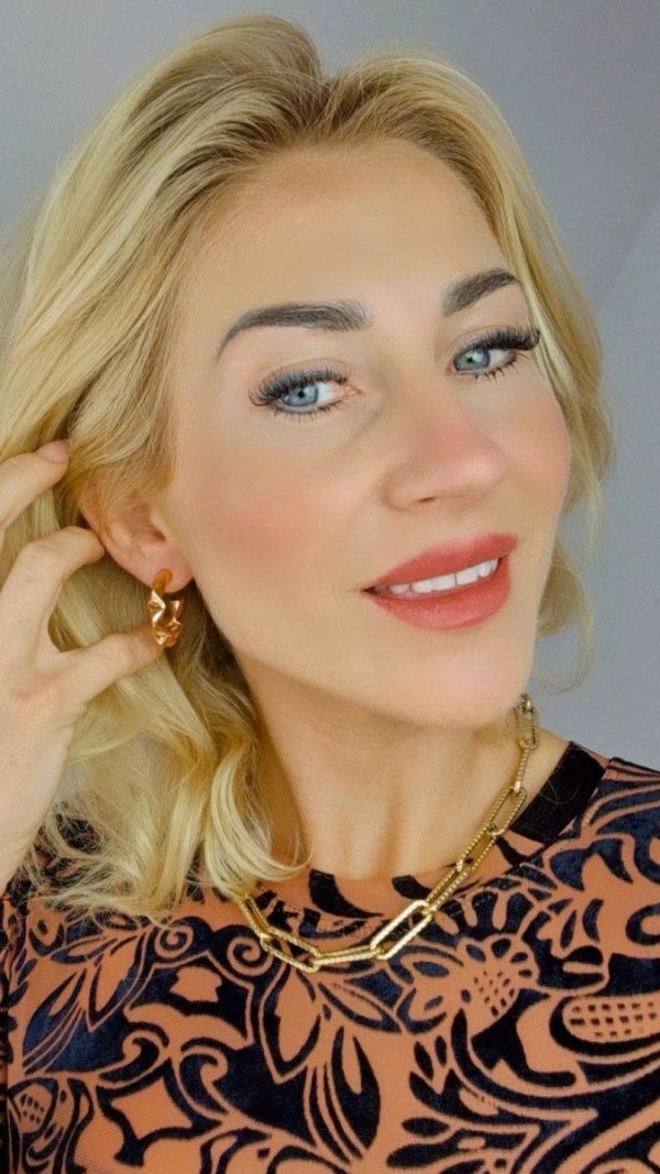 gold plated earrings with exclusive cubic zirconia