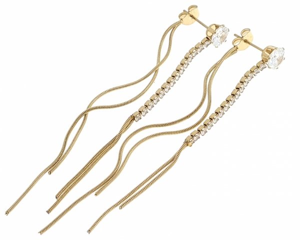 gold earrings made of stainless steel