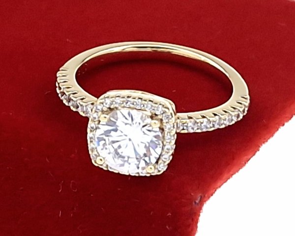 gold ring 18,60mm. gold-plated engagement xuping
