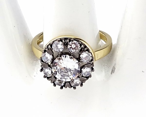 gold ring 18,60mm. gold-plated engagement xuping