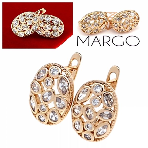 exclusive swarovski gold-plated earrings