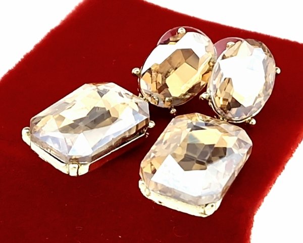 gold plated earrings with exclusive cubic zirconia