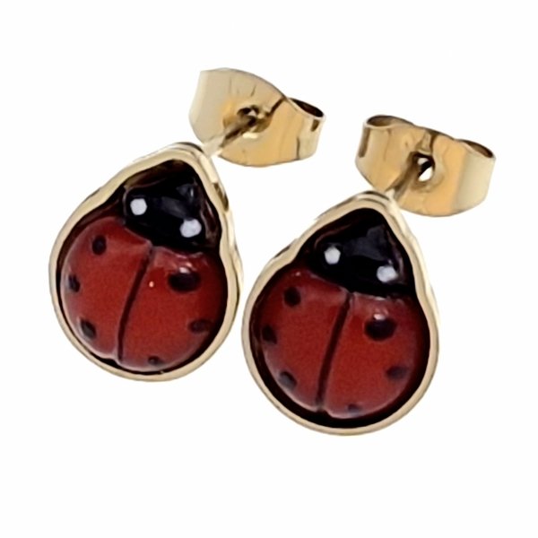 gold earrings made of stainless steel