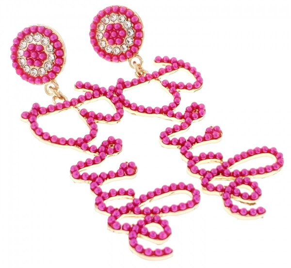 Golden earrings silk flowers