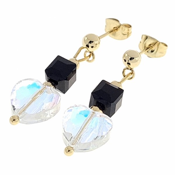 gold earrings made of stainless steel