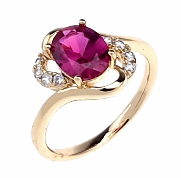 gold ring 18,60mm. gold-plated engagement xuping