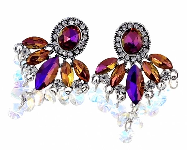 gold plated earrings with exclusive cubic zirconia