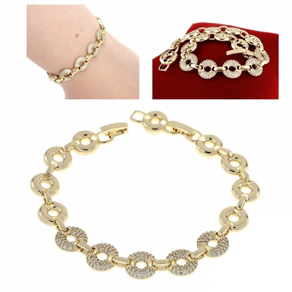 gold bracelet for a gold-plated leg