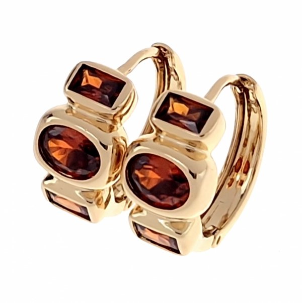 gold plated earrings with exclusive cubic zirconia