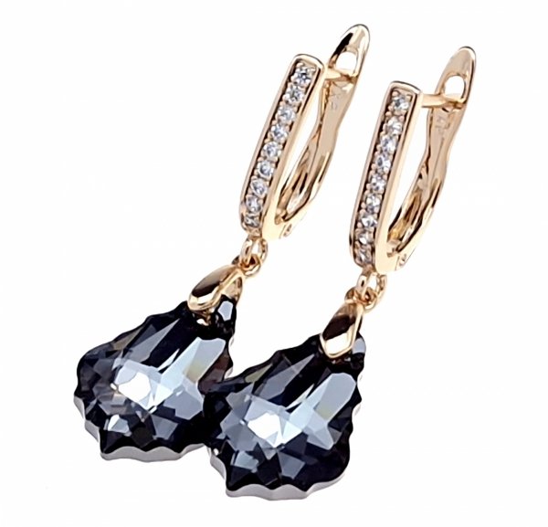 exclusive swarovski gold-plated earrings