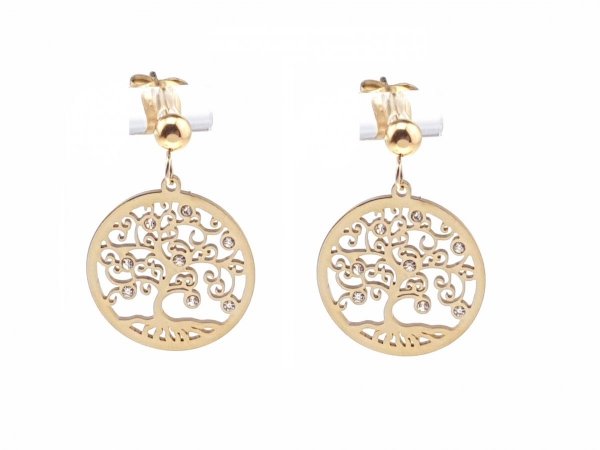 EARRINGS SILVER STAINLESS STEEL CELEBRITY
