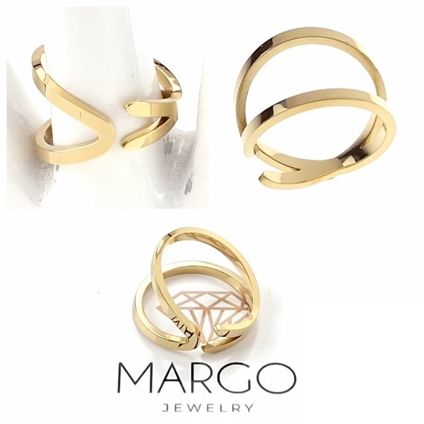 ring 19,00mm gold stainless steel