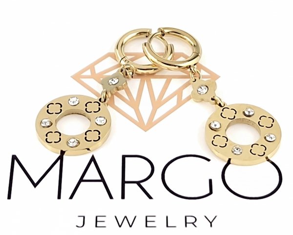 gold earrings made of stainless steel