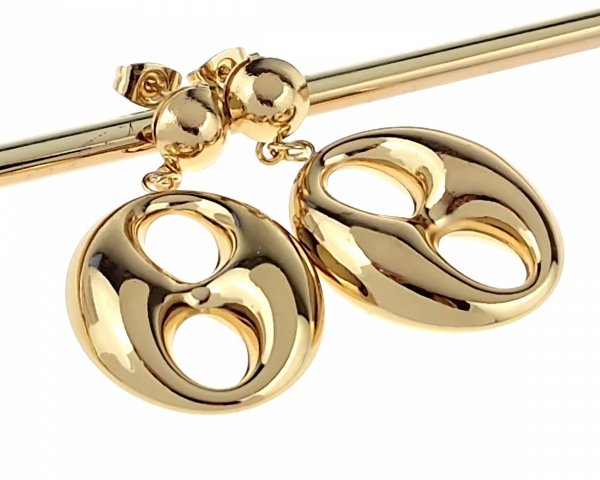 gold earrings made of stainless steel
