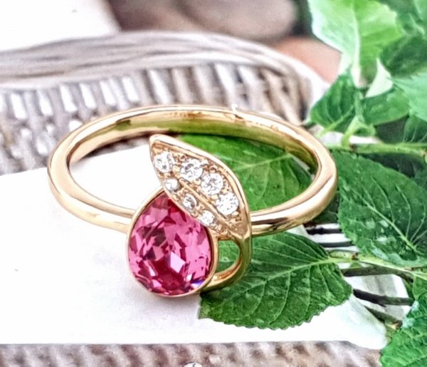 gold ring 18,00mm. gold-plated engagement xuping