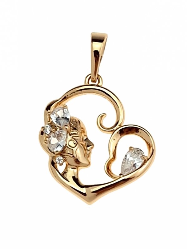 gold pendant 18k shiny xuping