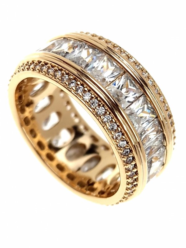 gold ring 18,60mm. gold-plated engagement xuping