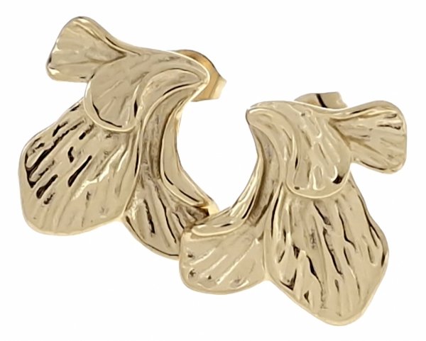 gold earrings made of stainless steel