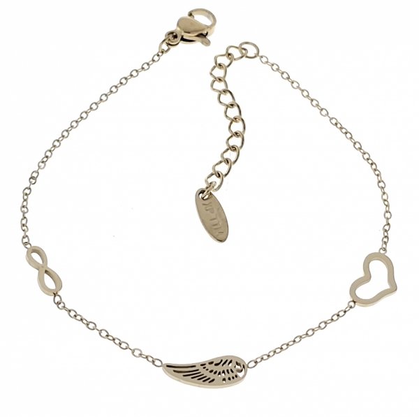 BRACELET GOLD CELEBRITY STAINLESS STEEL