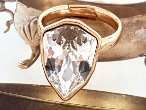gold ring 17,00mm. gold-plated engagement xuping