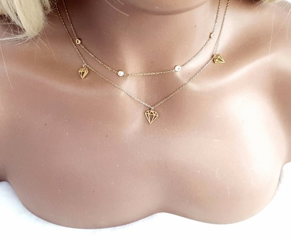 GOLD CHAIN NECKLACE celebrity STAINLESS STEEL