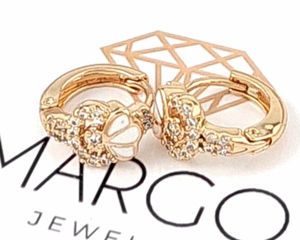 gold plated earrings with exclusive cubic zirconia