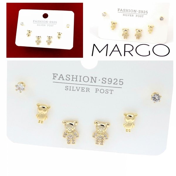 gold plated earrings with exclusive cubic zirconia