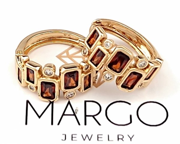 gold plated earrings with exclusive cubic zirconia