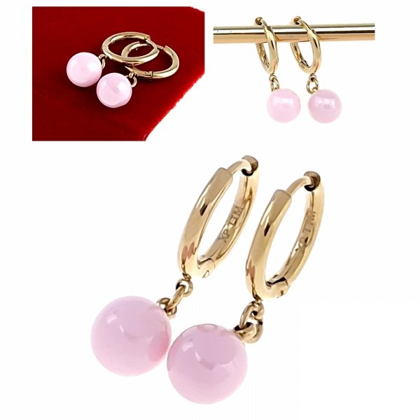 gold earrings made of stainless steel